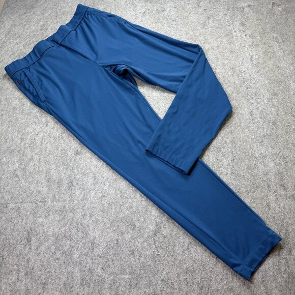 Bonobos Off Duty Pants Men L Blue 31" Elastic Waist Performance Tapered - Picture 1 of 16